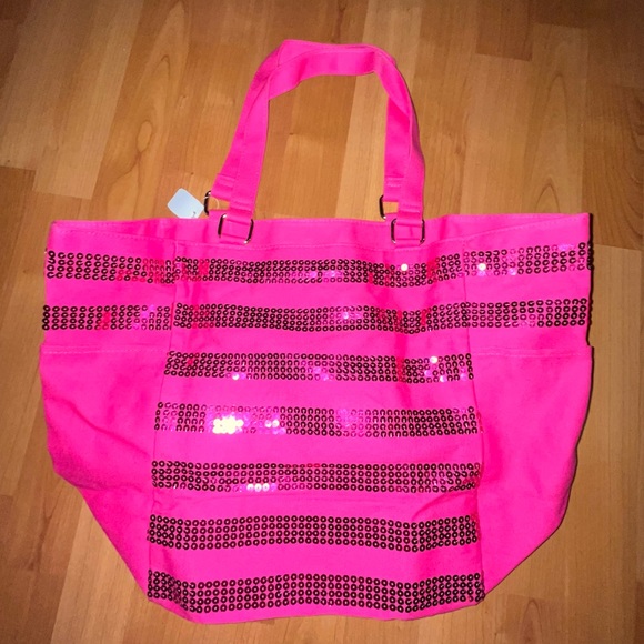 NEW Victoria's Secret Women Large Pink
Sequin Tote Bag. - Picture 4 of 7
